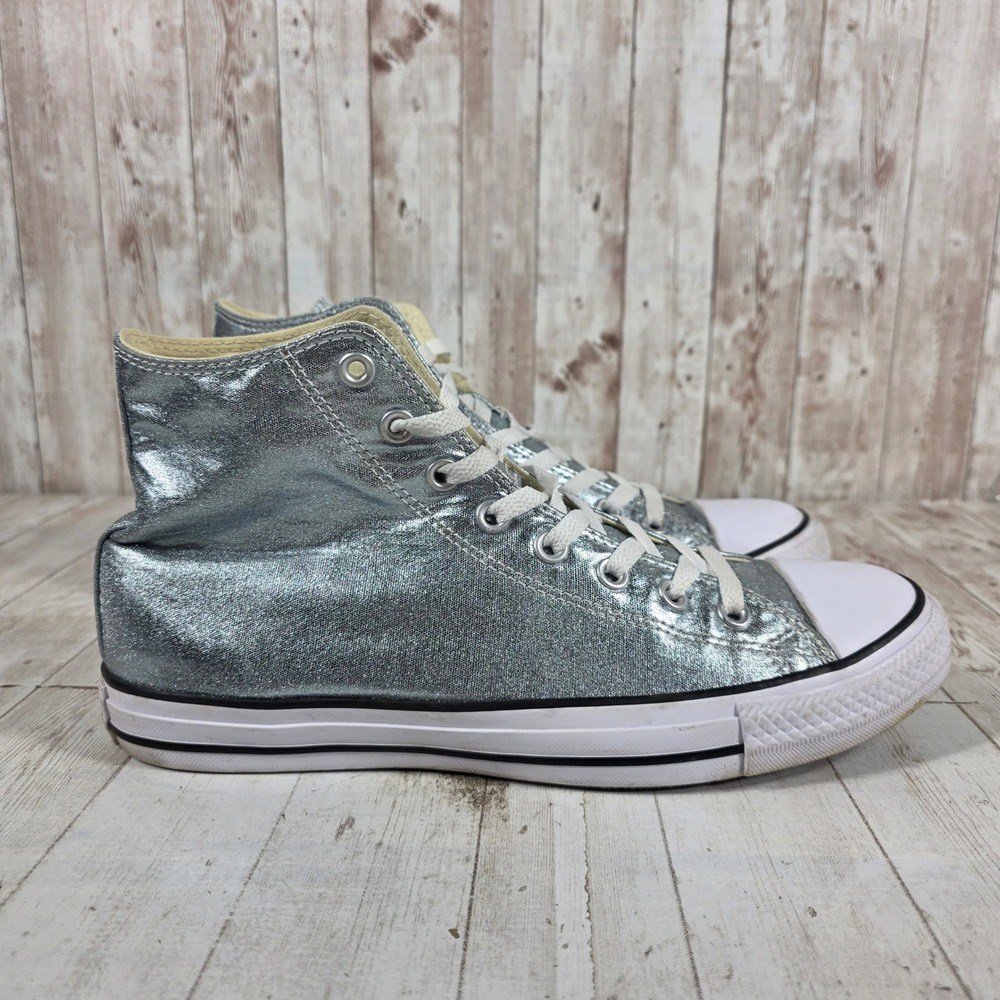 Converse Chuck Taylor All Star High Top Metallic Silver 154035F Womens 11